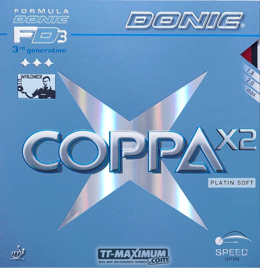 DONIC Coppa X2 Platin Soft max rot  NEU OVP 