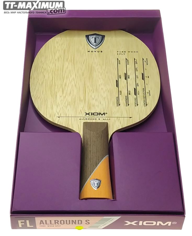 Pick Handle Type 100% Authentic Xiom Allround S Table Tennis & Ping Pong Blade